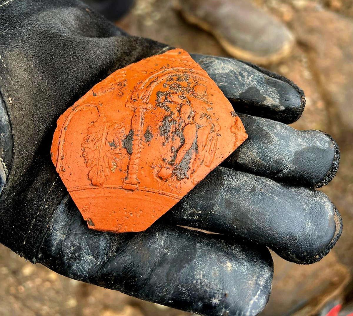 Samian ware pottery